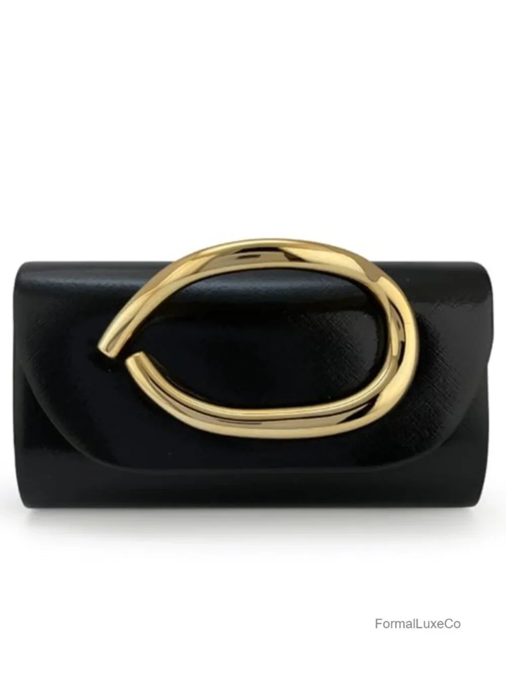 Women's Vegan Leather Evening Clutch with Detachable Chain Strap